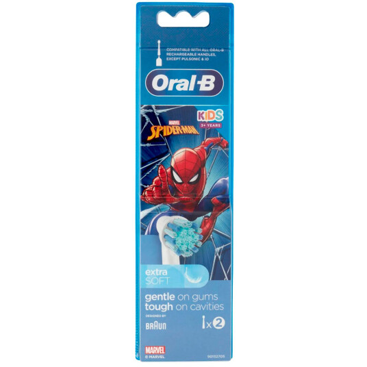 Oral-B Spider-Man Børstehoder For Barn 2 stk.