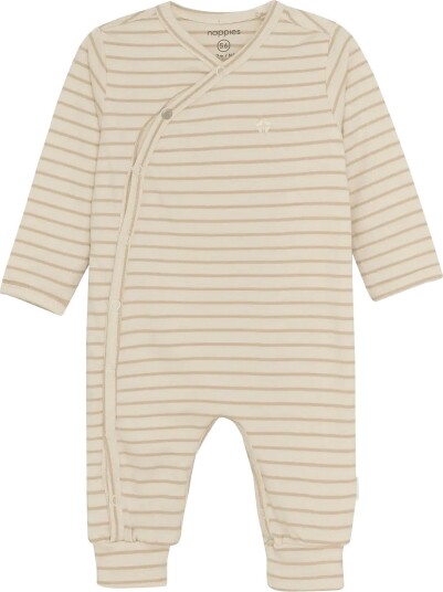 Noppies U Playsuit Nolan Long Sleeve - N333 STRIPE PATTERN OFF WHITE - 44
