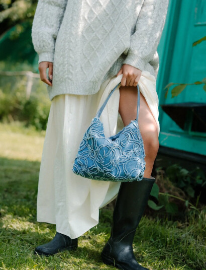 Becksöndergaard Flowa Denima Fraya Small Bag Blue ONE SIZE