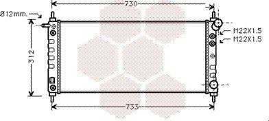 Radiator, motorkjøling VAN WEZEL 37002264