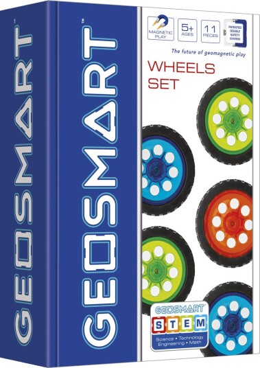 GeoSmart Wheels Sett, Magnetisk Byggesett - 11 Deler - 5+ År