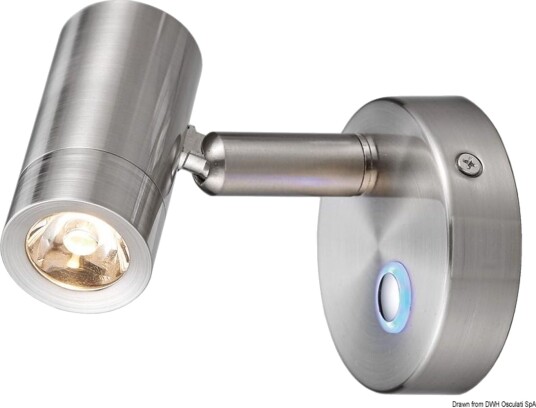 Dimbar LED lampe i forniklet aluminium