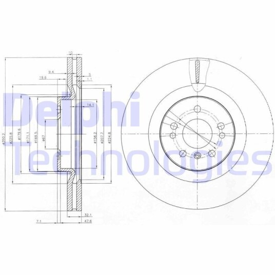 Bremseskive DELPHI BG9013 Bremseskive DELPHI BG9013