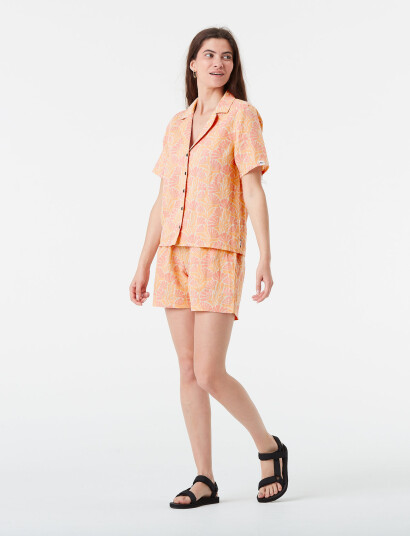 PICTURE ORGANIC CLOTHING Kintha Printed Shirt - Orange - S