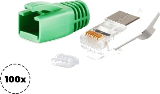 Shiverpeaks Bs72067 100G Rj 45 Grønn Hankjønn Rett Polykarbonat Pc Cat5e/6/6A/7