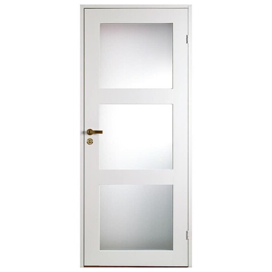 Innerdør Diplomat Contur Hvit Klarglass 3 Glass Innerdør Diplomat Contur Hvit Klarglass 3 Glass