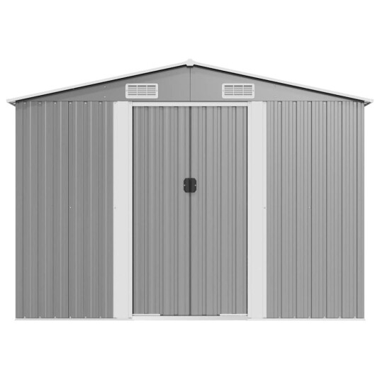 vidaXL Hageskur grå 257x779x181 cm galvanisert stål vidaXL Hageskur grå 257x779x181 cm galvanisert stål