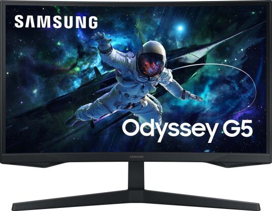 Samsung Odyssey G5 27" Gaming Skjerm QHD 165Hz med FreeSync, Kurvet - Svart