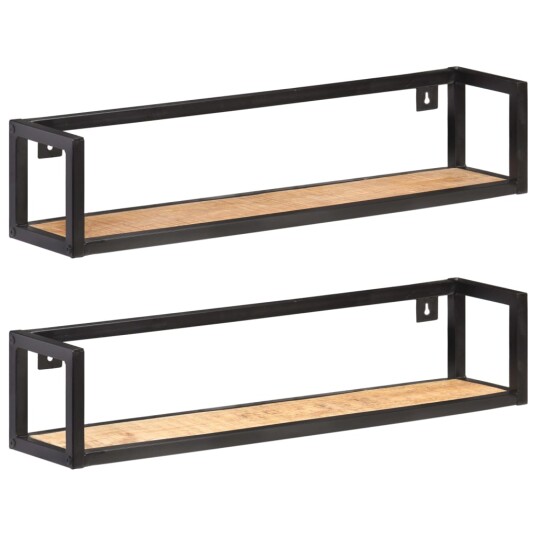 Vegghyller 2 stk 80 cm grov heltre mango 8720286069707