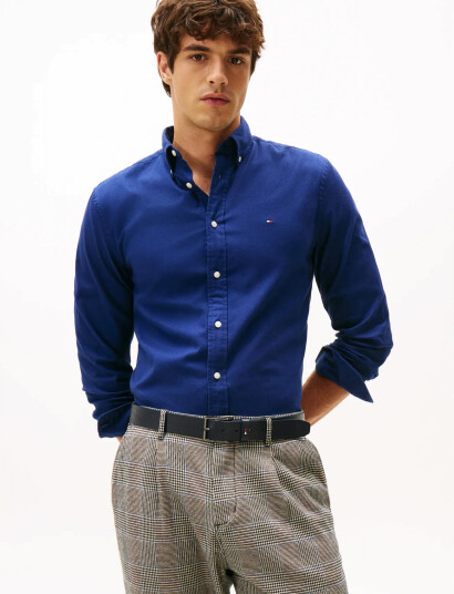 Tommy Hilfiger Flex Flannel Solid Rf Shirt - Blue - XXXL Tommy Hilfiger Flex Flannel Solid Rf Shirt - Blue - XXXL