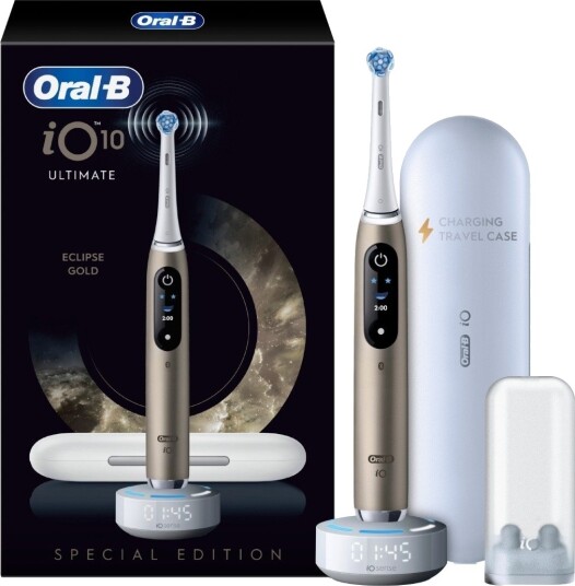 Oral-B iO Series 10 Eclipse Gold elektrisk tannbørste med 7 børsteinnstillinger Oral-B iO Series 10 Eclipse Gold elektrisk tannbørste med 7 børsteinnstillinger