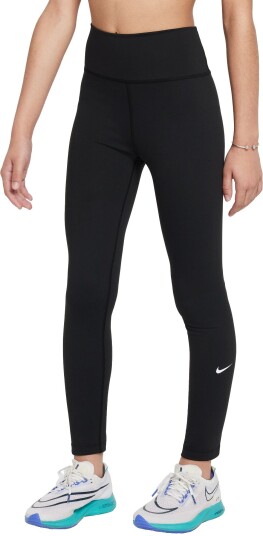 Nike One Dri-FIT High-Waisted Leggings Jente Black/White L (12-13)