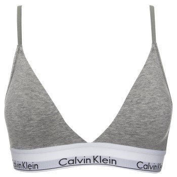 Calvin Klein BH Modern Cotton Lightly Lined Triangle gra Small Dame Calvin Klein BH Modern Cotton Lightly Lined Triangle gra Small Dame