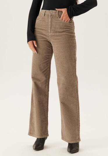Vero Moda Vmtessa Hr Wide Corduroy Pants Ga Noos Beige 26 x 32 Vero Moda Vmtessa Hr Wide Corduroy Pants Ga Noos Beige 26 x 32