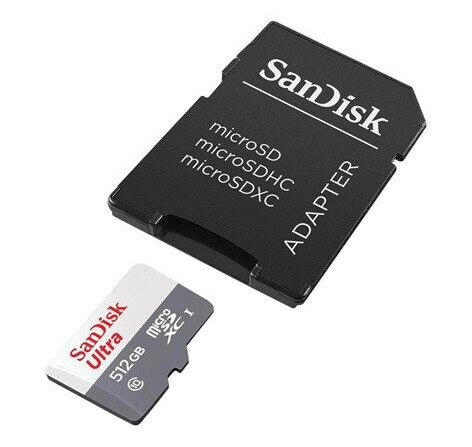 SanDisk Ultra Lite microSD/SD-card - 100/10MB - 512GB