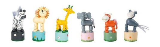 Small Foot  Wooden Print Figure Wild Animals Set