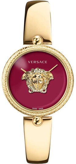 Versace Dameklokke VECO03022 Palazzo Rød/Gulltonet stål Ø39 mm