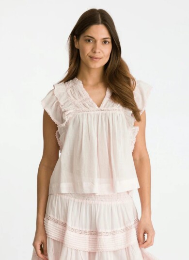 Neo Noir Jayla S Voile Top Light pink
