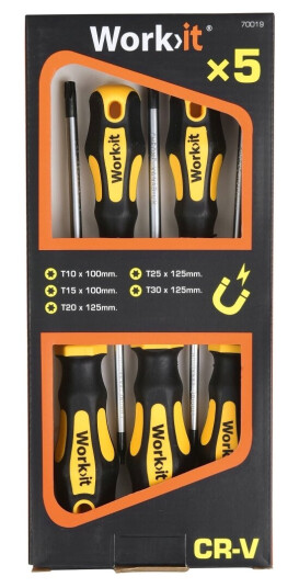 Work>It® Torx Skruetrækkersæt 5 Dele