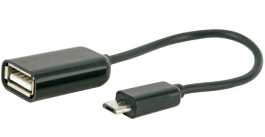 SCHWAIGER USB 2.0 Kabel micro B -> A Ste/Bu Schwarz