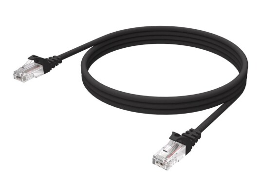 Vision - Nettverkskabel - Rj-45 (Hann) Til Rj-45 (Hann) - 1 M - 6.2 Mm - Stp - Cat 6A - Formstøpt Uten Hindringer - Svart