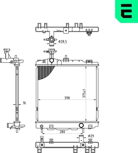 ERA 673217 Radiator motorkjøling