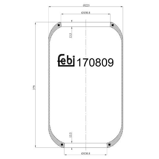 Luftbelg, fjæring FEBI BILSTEIN 170809 Luftbelg, fjæring FEBI BILSTEIN 170809