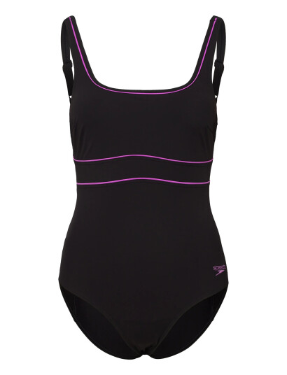 Speedo Womens Shaping Contour Eclipse Swimsuit - Black - 50