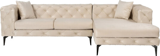 Beachport 3 seters Sofa med Høyre Sjeselong Beige Beachport 3 seters Sofa med Høyre Sjeselong Beige
