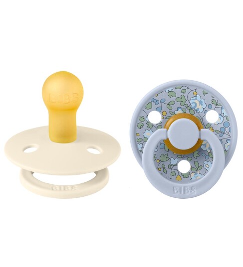 Bibs X Liberty Colour Smokker 2 pack Str. 2 Rund Eloise/ 6 18 md Smokk Blå Hvit 62 86