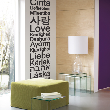 Global Love wallsticker av Alan Smithee, 31x161 cm Global Love wallsticker av Alan Smithee, 31x161 cm