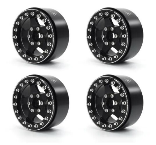 Treal Beadlock 1.9 Wheel Set 4pc Black - Type E