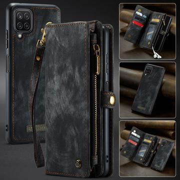 Samsung Galaxy A12 Caseme 2-i-1 Multifunksjonell Lommebok-deksel Svart