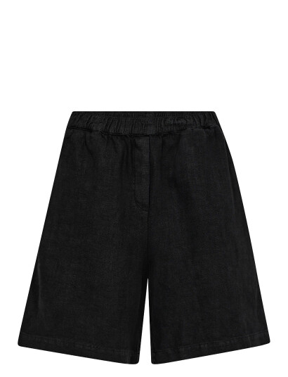 MOS MOSH Mmemmie Linen Bermuda Shorts - Black - XS