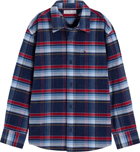 Tommy Hilfiger Corduroy Check Graphic Shirt BLUE CHECK 03 140