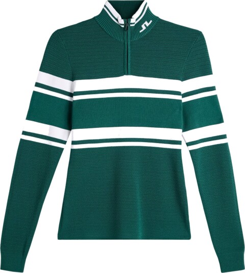 J. Lindeberg Ariadne Knit Quarter Zip Green M