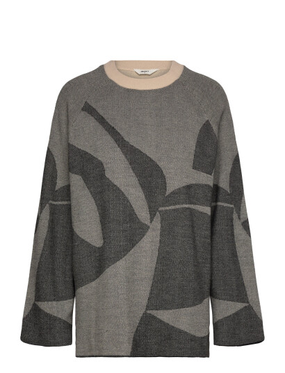 Object Objsif Lo L/S Knit Pullover Div - Grey - XS