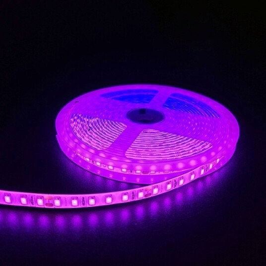 5m 10W/m Rosa LED strip 24V DC IP65 120 LED pr. meter Kulør : Rosa