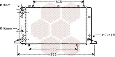 VAN WEZEL 03002053 Radiator motorkjøling