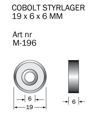 Cobolt M-196 Kulelager 19 x 6 x 6 mm Maskintilbehør & forbruk