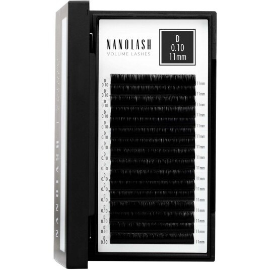 Sett med falske øyenvipper Nanolash VOLUME LASHES Forlengelser 11 mm Sett med falske øyenvipper Nanolash VOLUME LASHES Forlengelser 11 mm
