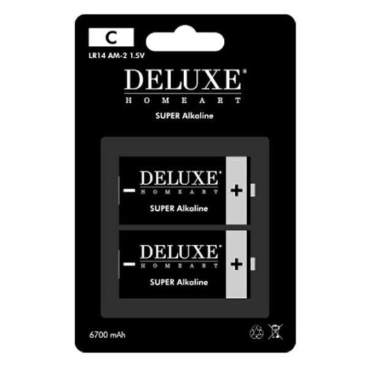 DeluxeHomeart C Batteri 1,5V - Svart 2-pak DeluxeHomeart C Batteri 1,5V - Svart 2-pak