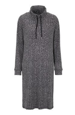 Damella Knitted Long Sleeve Lounge Dress Leopard Large Dame Damella Knitted Long Sleeve Lounge Dress Leopard Large Dame