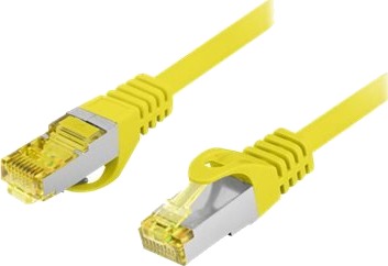 Lanberg - Koblingskabel - Rj-45 (Hann) Til Rj-45 (Hann) - 6 Mm - S/Ftp - Cat 6A - Halogenfri, Formstøpt, Uten Hindringer, Flertrådet - Gul, Ral 1016