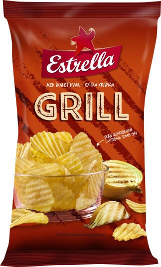 Estrella Potetgull med Grill Smak 175 gram