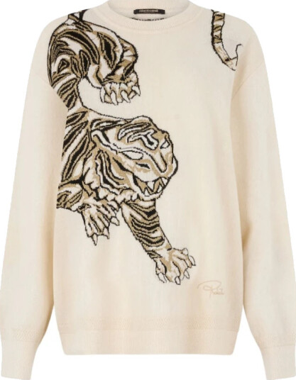 Roberto Cavalli Dame Strikkevarer Beige M, Roberto Cavalli Dame Strikkevarer Beige M,
