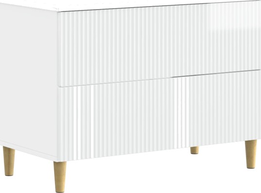 vidaXL Baderomsvaskeskap ARNHEM Høgglans hvit 82 x 41 x 59 cm