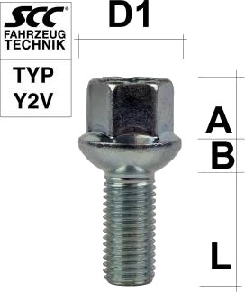 Hjulbolt SCC Fahrzeugtechnik M1215KU25H