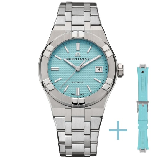 Maurice Lacroix Herreklokke AI6007 SS00F 431 C Aikon Blå/Gummi Ø39