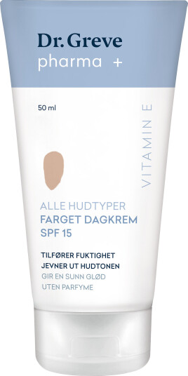 Dr. Greve Pharma Farget Dagkrem med SPF15 for Fuktighet og Glød, 50 ml